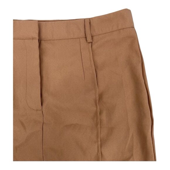 PrettyLittleThing Mini Skirt 12 Pencil Camel Brown Fall Preppy Dark Academia NEW - Picture 3 of 7